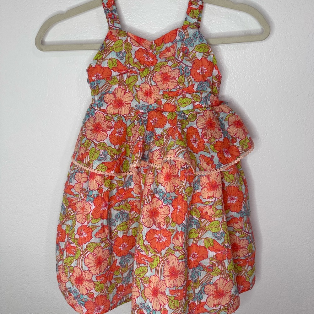 PRICE REDUCED! Shabby Chic Boutique Hibiscus Sundress Size 5T